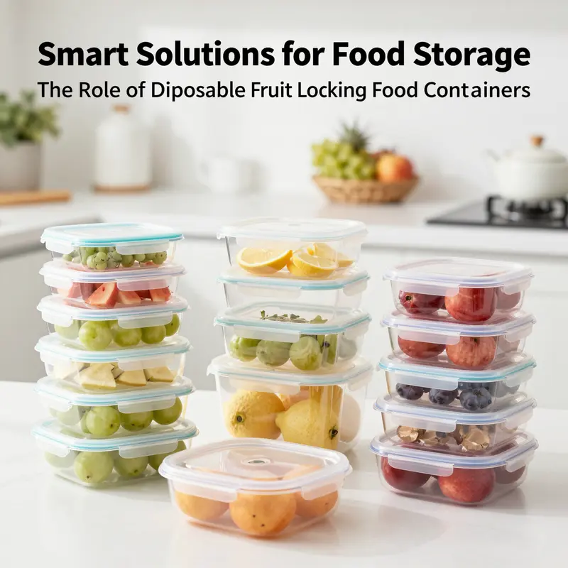 Highlighting the innovative locking mechanisms and design features of disposable fruit locking food containers.