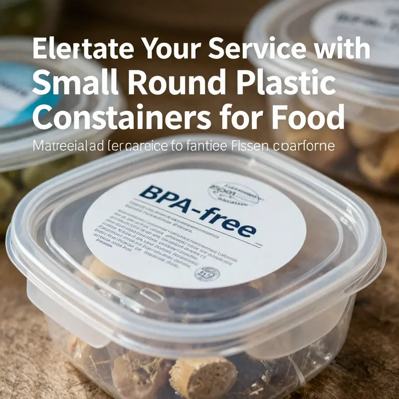 Diverse small round plastic food containers ready for various culinary applications.