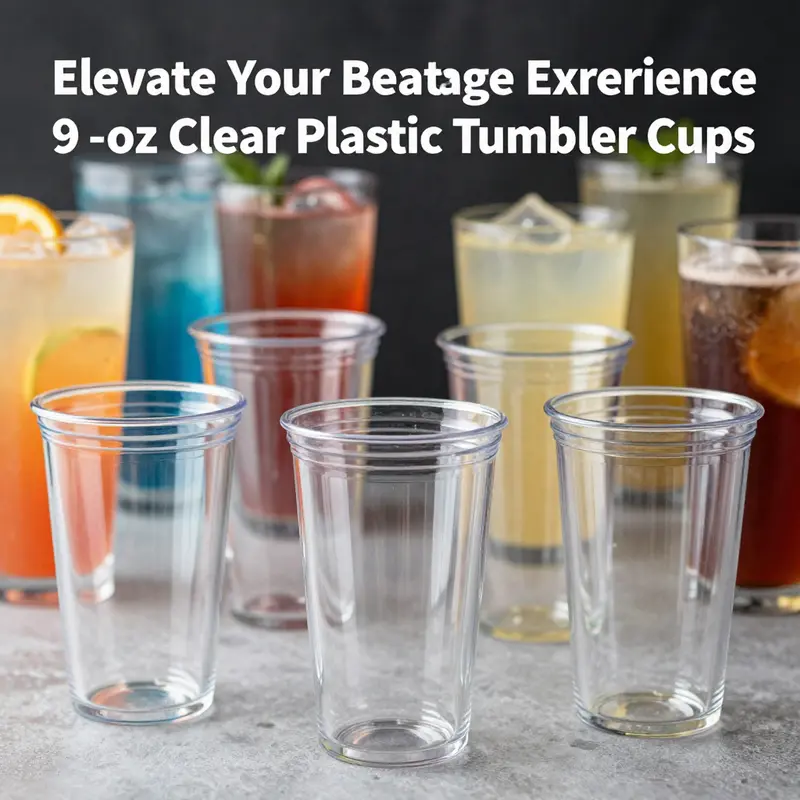 Different materials used for crafting 9 oz clear plastic tumbler cups that enhance both aesthetics and functionality.