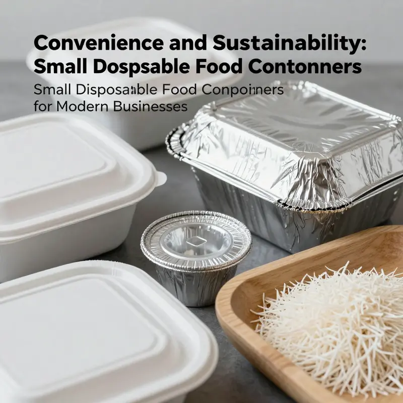 A diverse array of small disposable food containers highlighting their application in various food service settings.