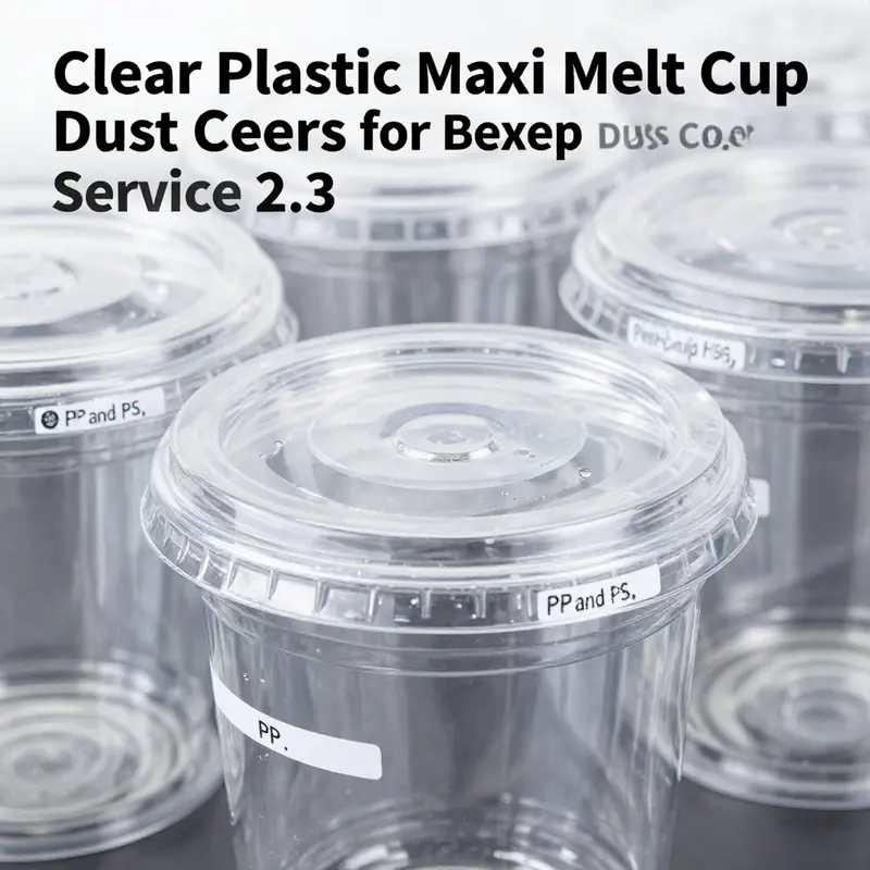 A clear plastic maxi melt cup dust cover elegantly displayed over a delightful beverage.