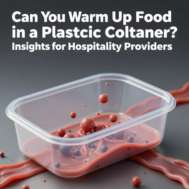 Illustrating the potential dangers of using non-microwave-safe plastics for warming food.