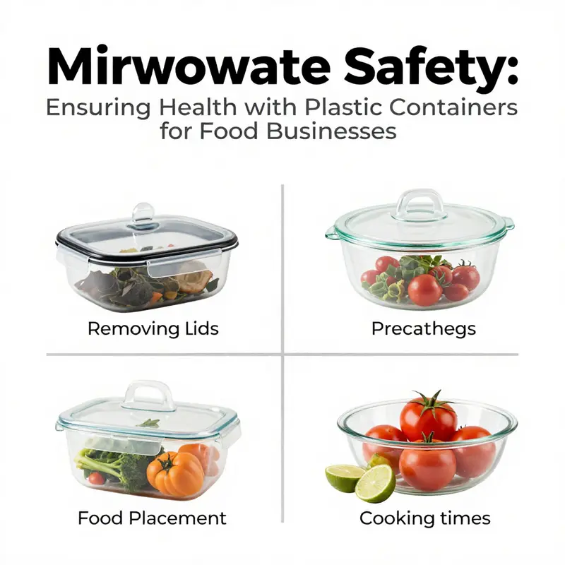 Visual guide to identifying safe plastic food containers with recycling symbols.