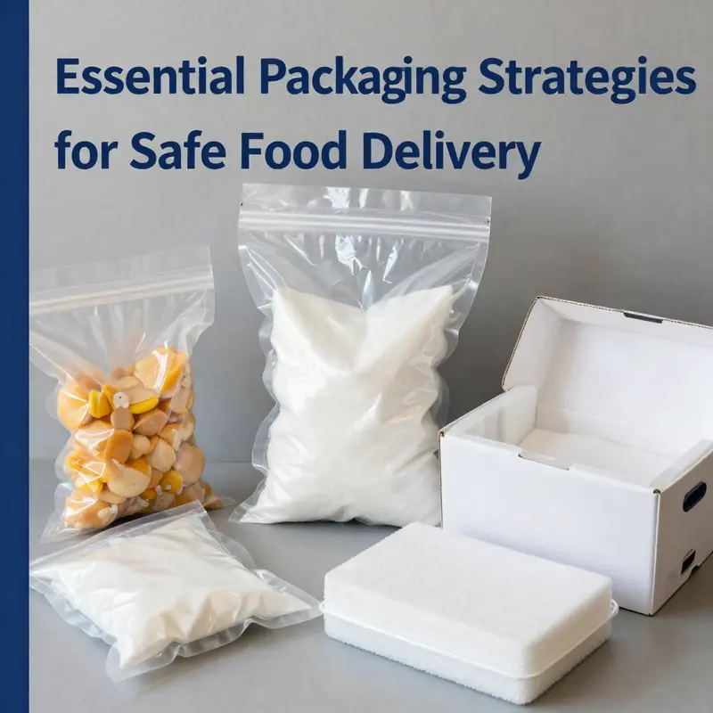 An example of insulated packaging using ice packs to maintain low temperatures for perishable foods.