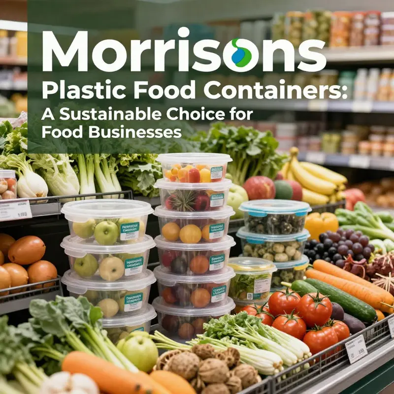 Morrisons’ refillable containers at a meat, fish, and deli counter emphasizing sustainability.