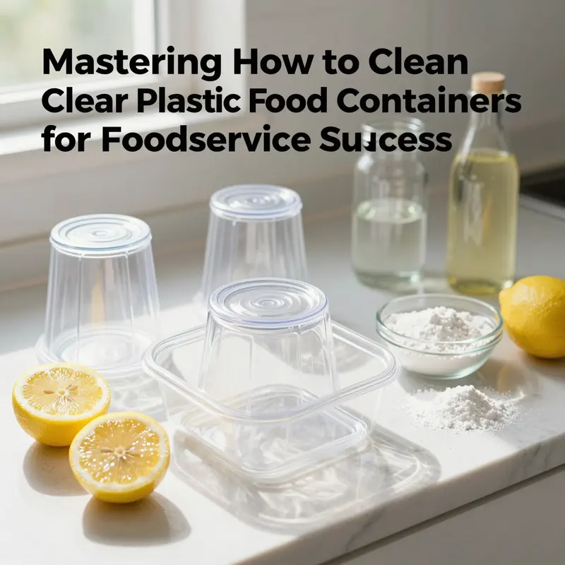 Targeted cleaning methods for different stains on clear plastic containers preserve clarity and hygiene.