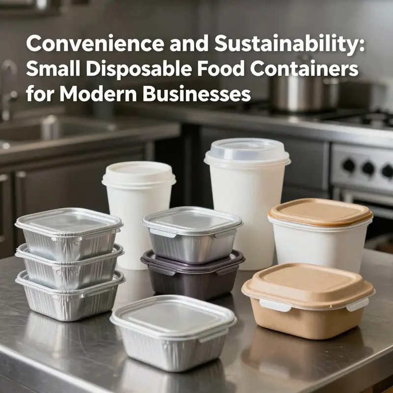 A diverse array of small disposable food containers highlighting their application in various food service settings.