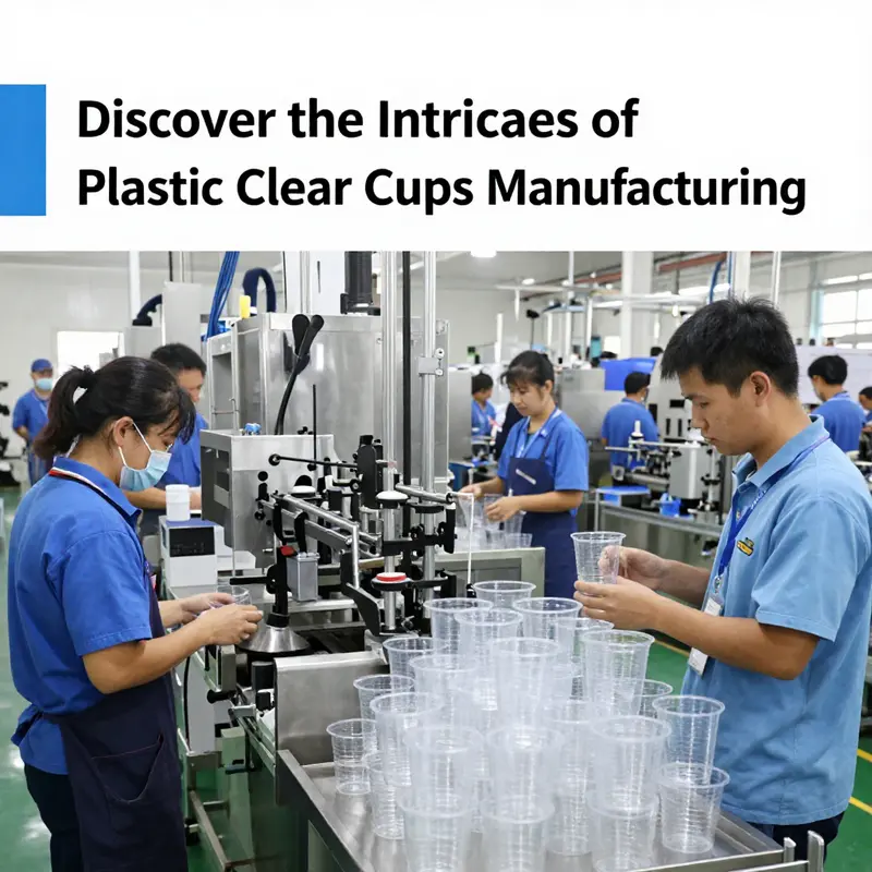 Overview of operations in a plastic clear cups factory.