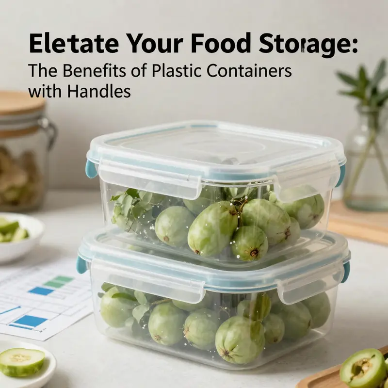 Key features of plastic food storage containers with handles designed for efficiency and durability.