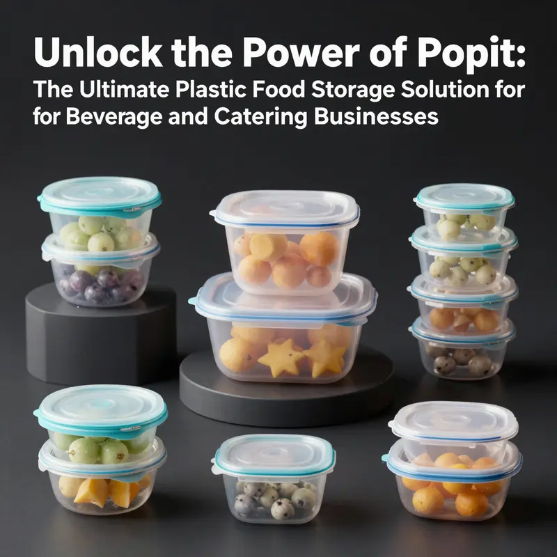 Showcasing the versatility of Popit containers in catering and beverage services.