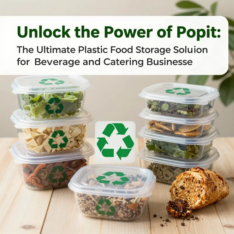Showcasing the versatility of Popit containers in catering and beverage services.