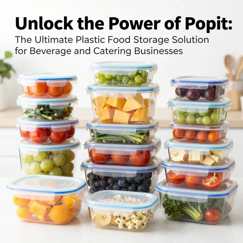 Showcasing the versatility of Popit containers in catering and beverage services.