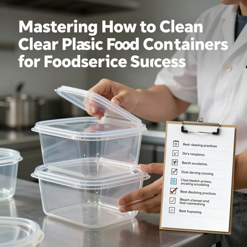 Targeted cleaning methods for different stains on clear plastic containers preserve clarity and hygiene.