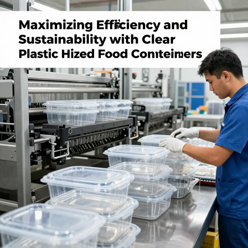 Various clear plastic hinged food containers in a market setting, reflecting their appeal and diversity.