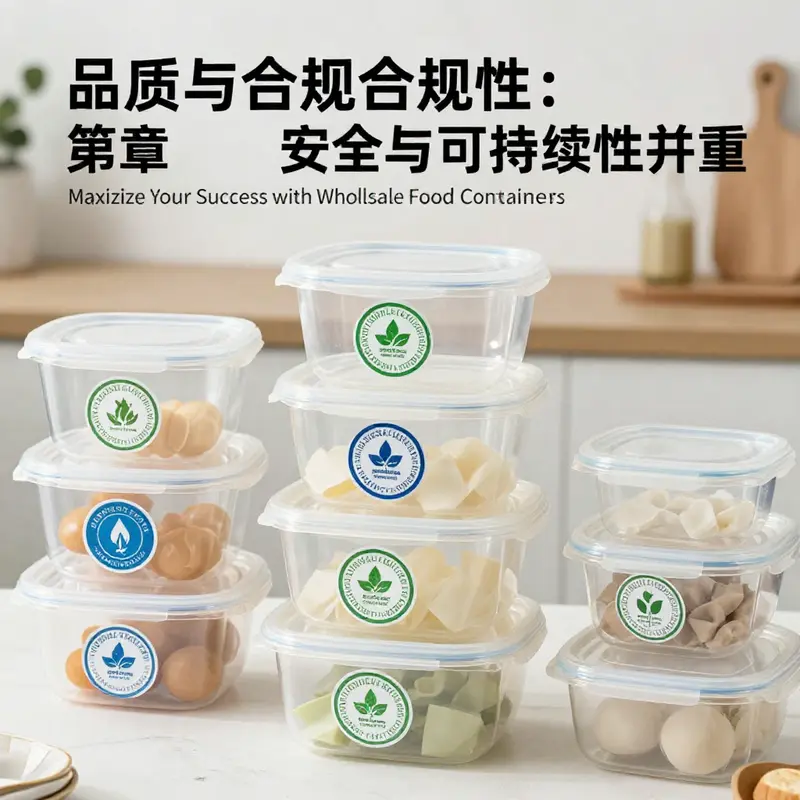 An array of bulk plastic food containers emphasizing cost efficiency and benefits of wholesale purchasing.