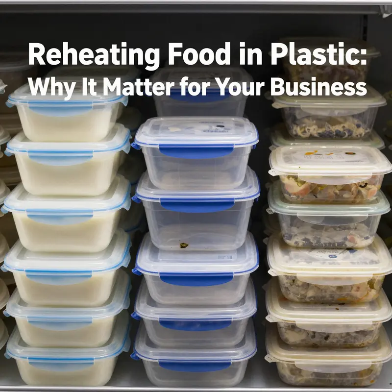 Viewing a heated plastic container raises concerns about chemical leaching into food.