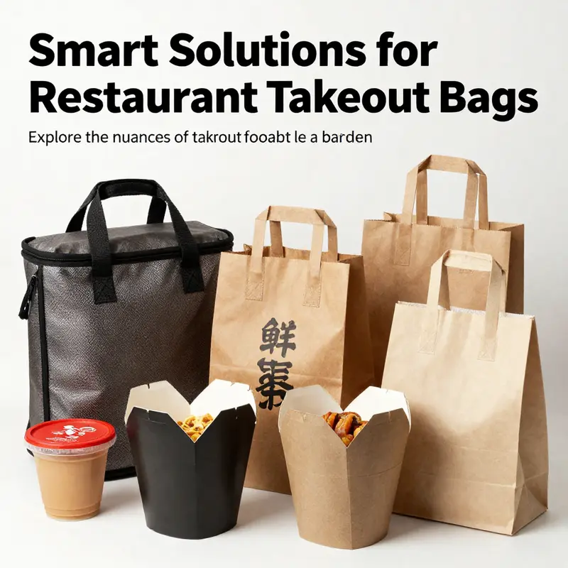 Various types of restaurant takeout bags, showcasing innovation in food service packaging.