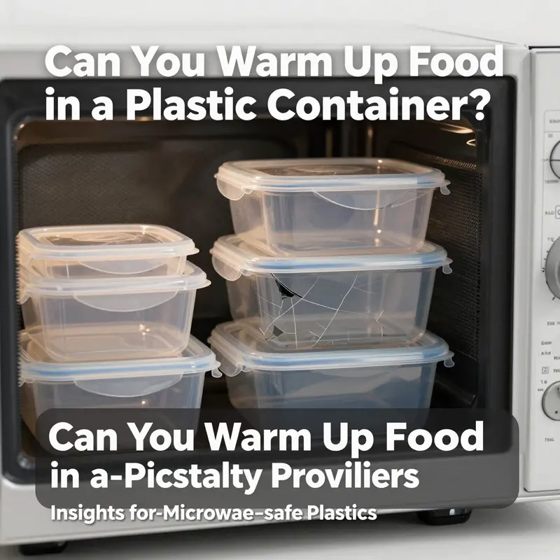 Illustrating the potential dangers of using non-microwave-safe plastics for warming food.