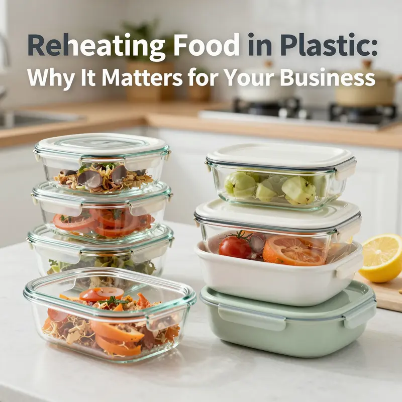 Viewing a heated plastic container raises concerns about chemical leaching into food.
