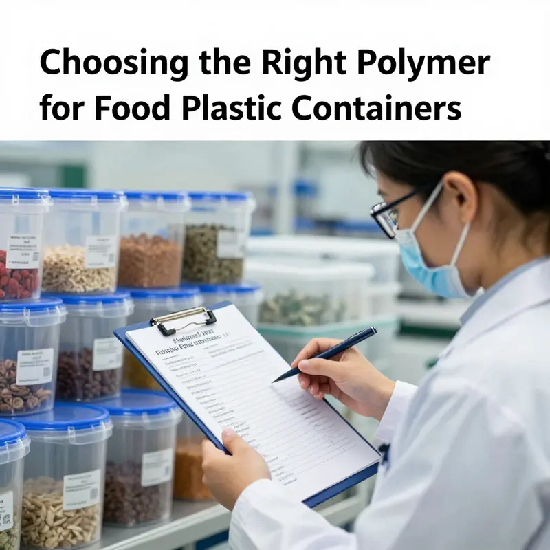 Different food containers made from various polymers highlighting their uses.