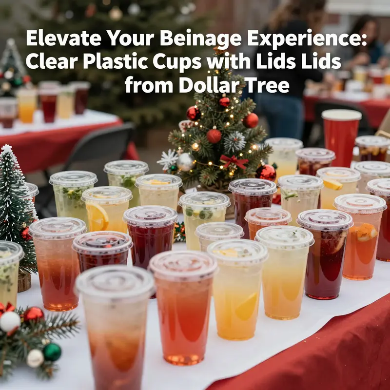 A variety of clear plastic cups with lids ideal for beverage businesses.