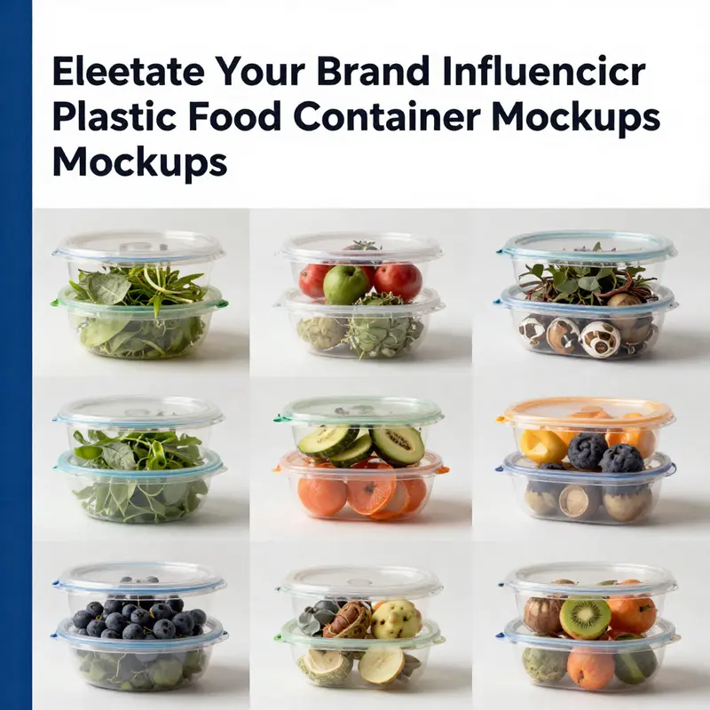 An illustration depicting a designer working on innovative plastic food container mockups, showcasing creativity in packaging design.