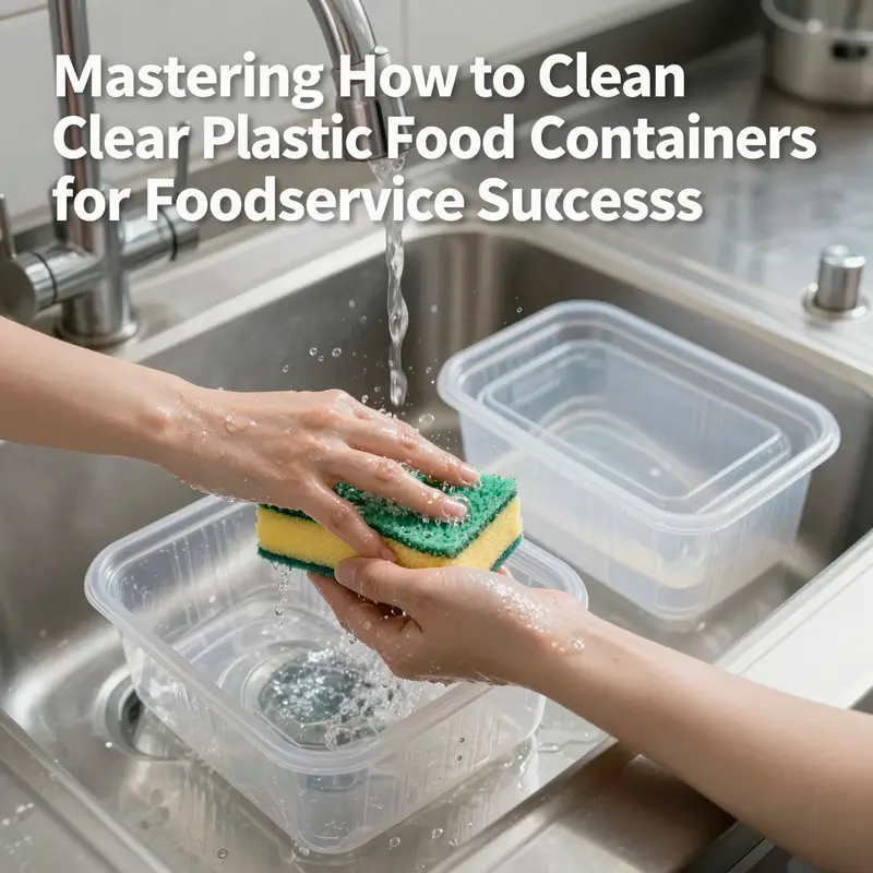 Targeted cleaning methods for different stains on clear plastic containers preserve clarity and hygiene.