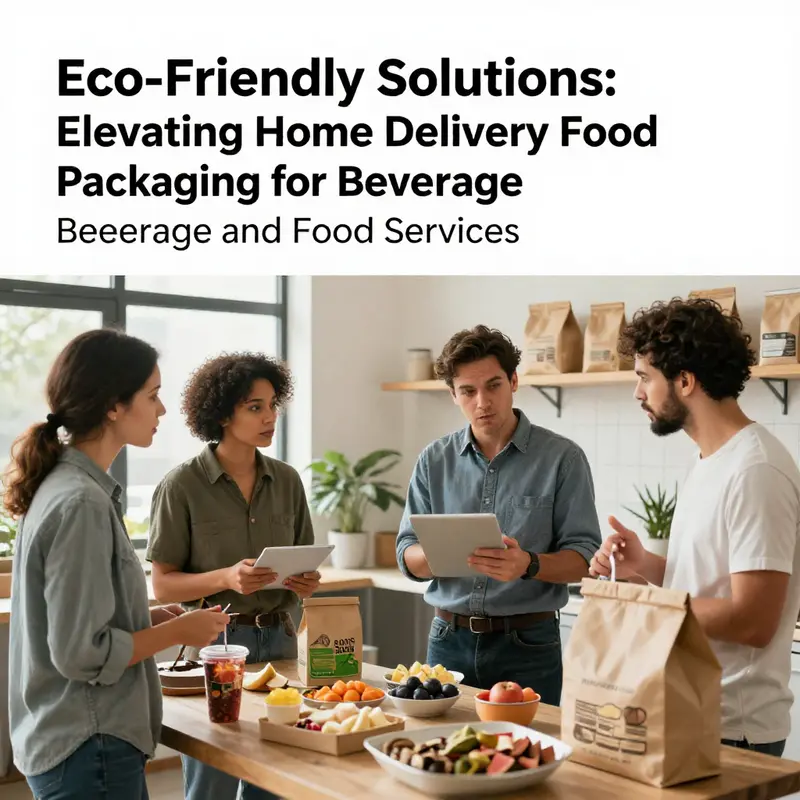 A display of innovative and sustainable food packaging solutions designed for home delivery services.