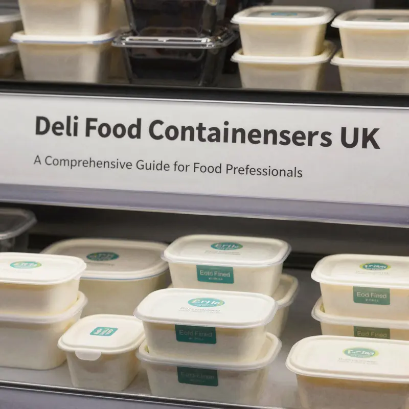 A variety of deli food containers available from trusted suppliers in the UK, highlighting versatility and supplier branding.