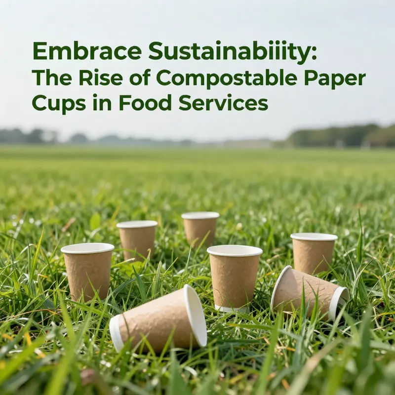 Compostable cups gracefully return to the earth, emphasizing their environmental benefits.