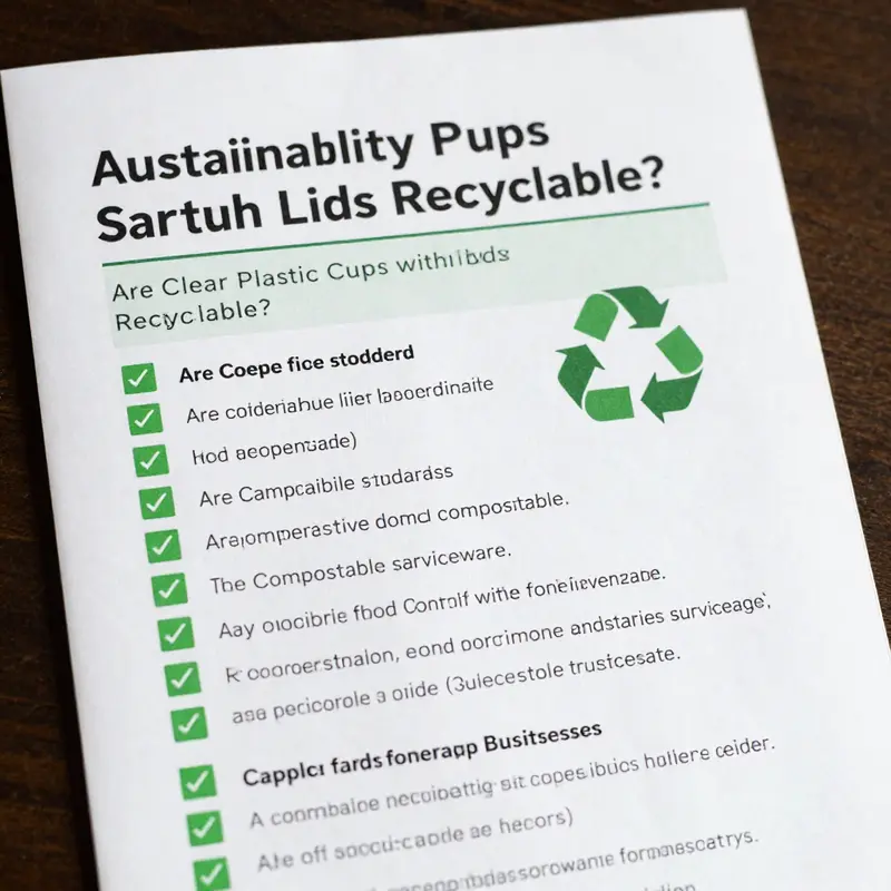 Types of plastics used in clear cups: a focus on recyclability.