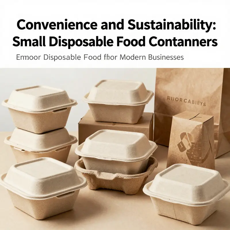 A diverse array of small disposable food containers highlighting their application in various food service settings.