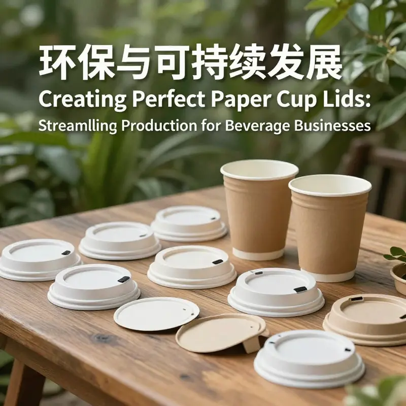 High-tech machines in action, producing disposable paper cup lids efficiently and effectively.