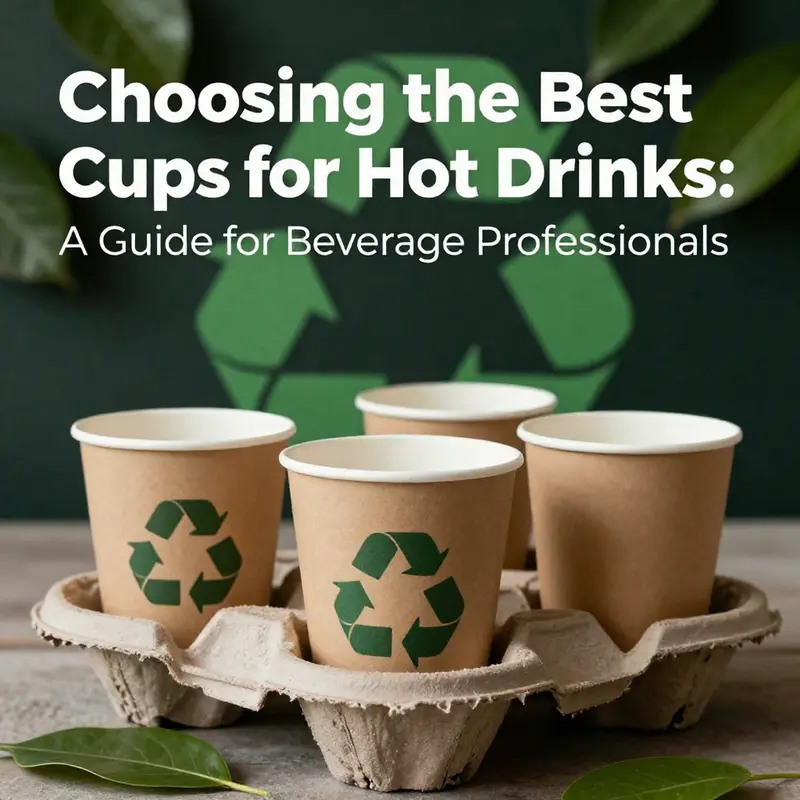 Various double-wall paper cups designed for hot drinks, illustrating their insulation capabilities and professional appearance.