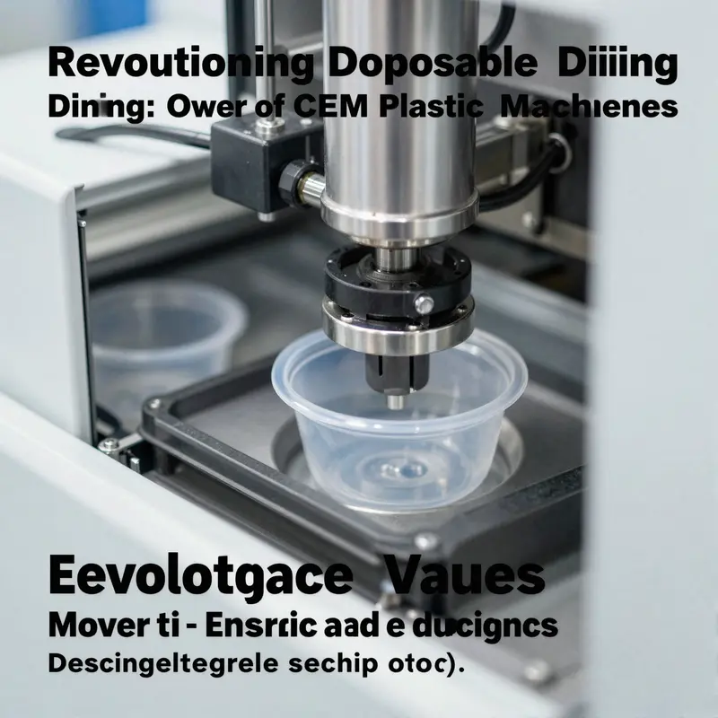 An advanced OEM plastic cup machine demonstrating high efficiency and automation in disposable tray and cup production.