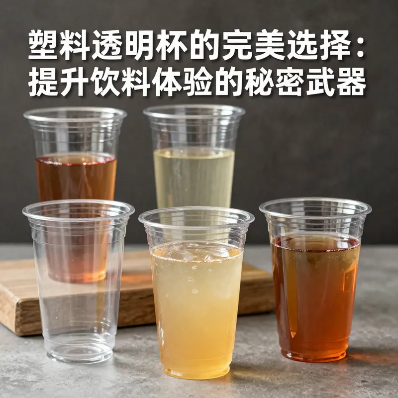 透明塑料杯显示其独特的视觉效果和清晰度。