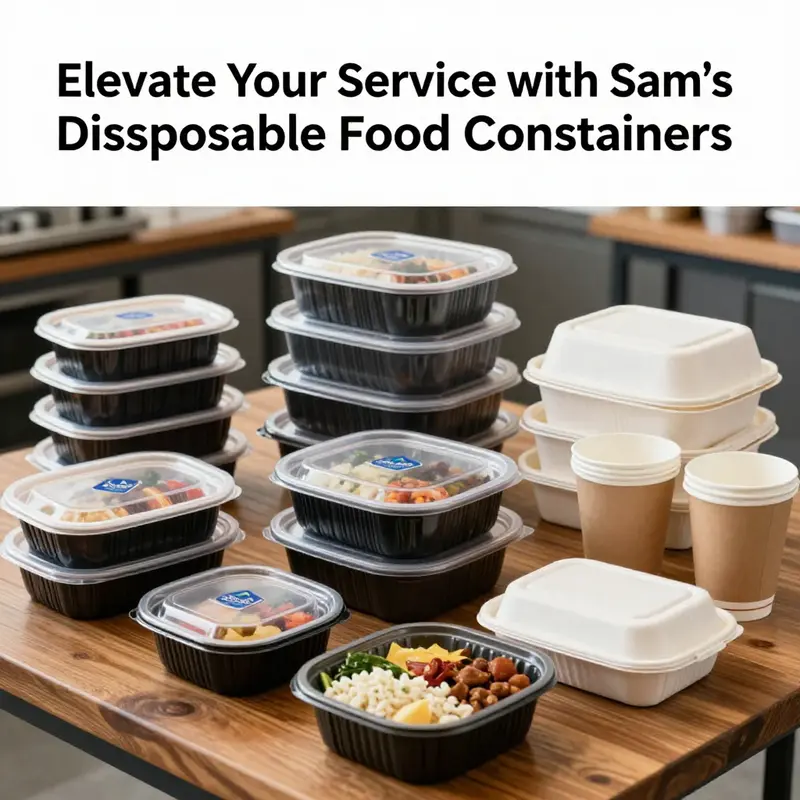 An array of Sam’s Club disposable food containers suited for various food service needs.