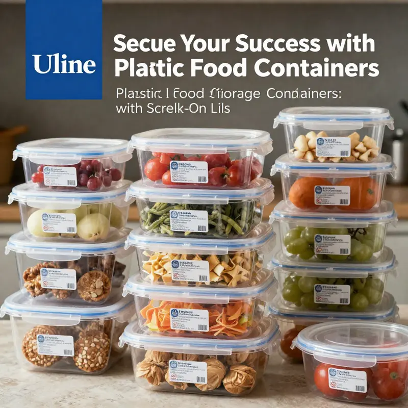 Uline plastic food storage containers made from durable, food-safe materials, ensuring safety for your culinary needs.