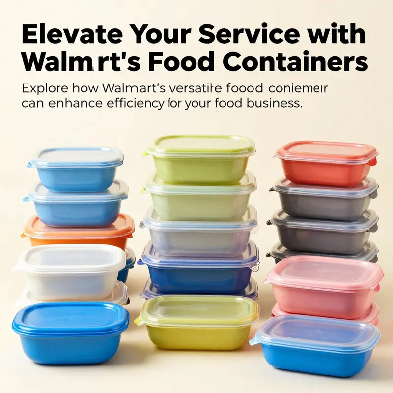 An attractive display of Walmart's plastic food containers showcasing their versatility for food storage.