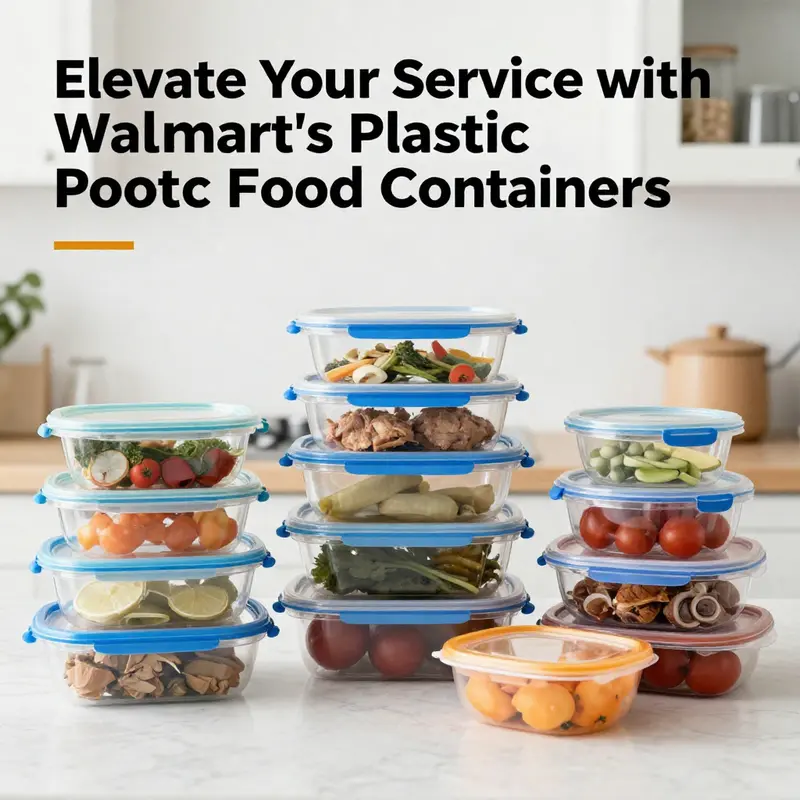 An array of Walmart’s plastic food containers, perfect for meal prep and storage.