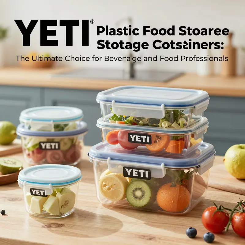 Highlighting the robust construction and premium materials of YETI food storage containers.