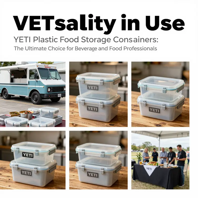 Highlighting the robust construction and premium materials of YETI food storage containers.