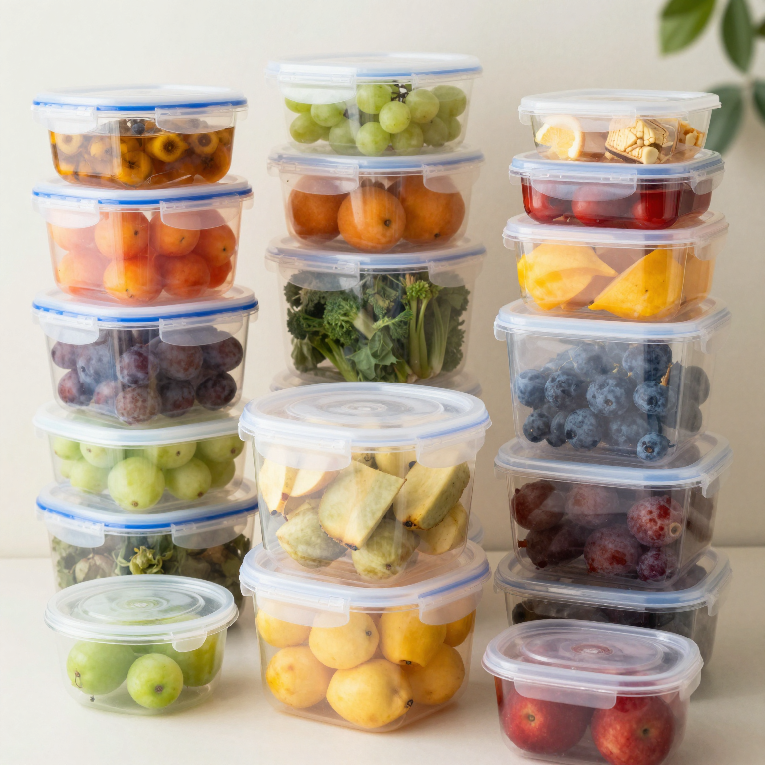 2-Gallon Plastic Food Storage Containers
