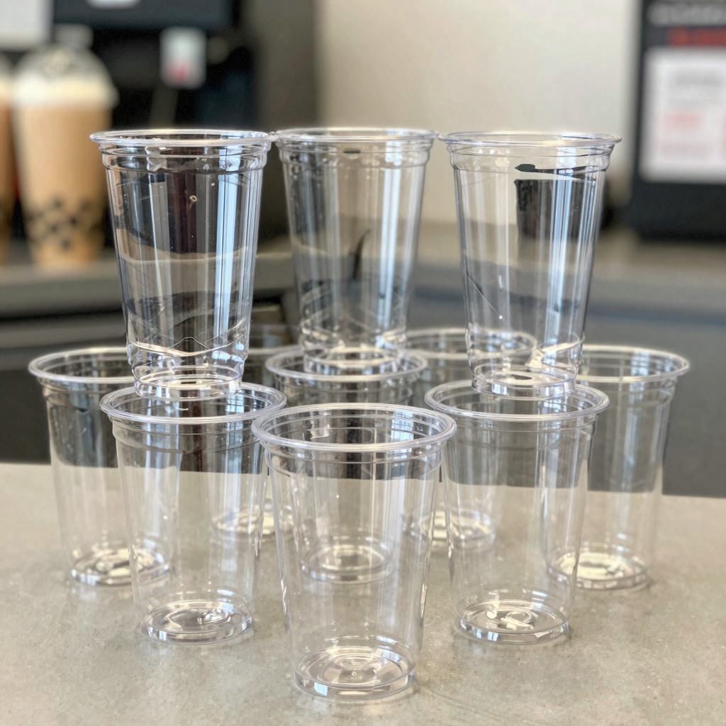 5 oz Clear Fluted Plastic Cups