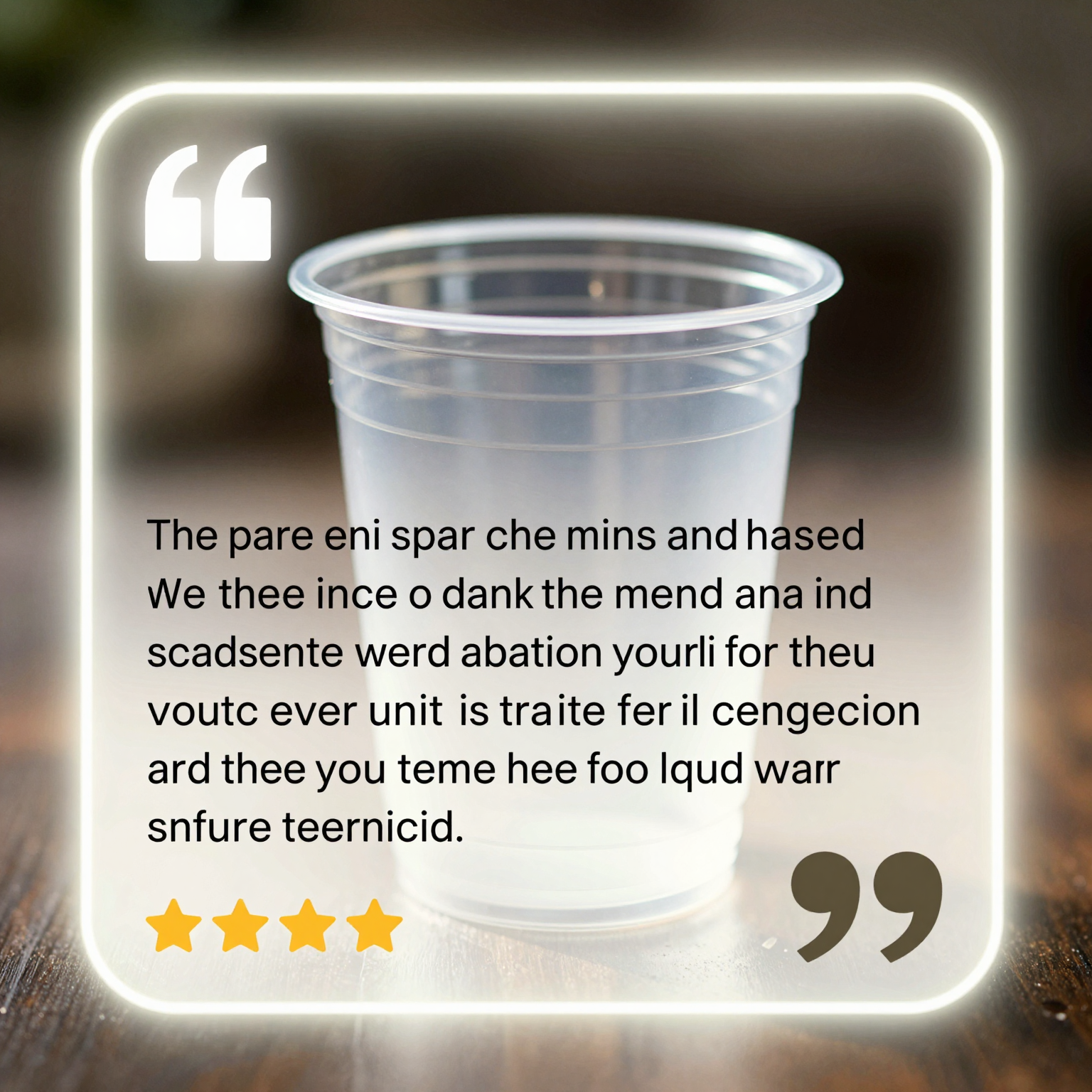 Customer Testimonial about Disposable Cups