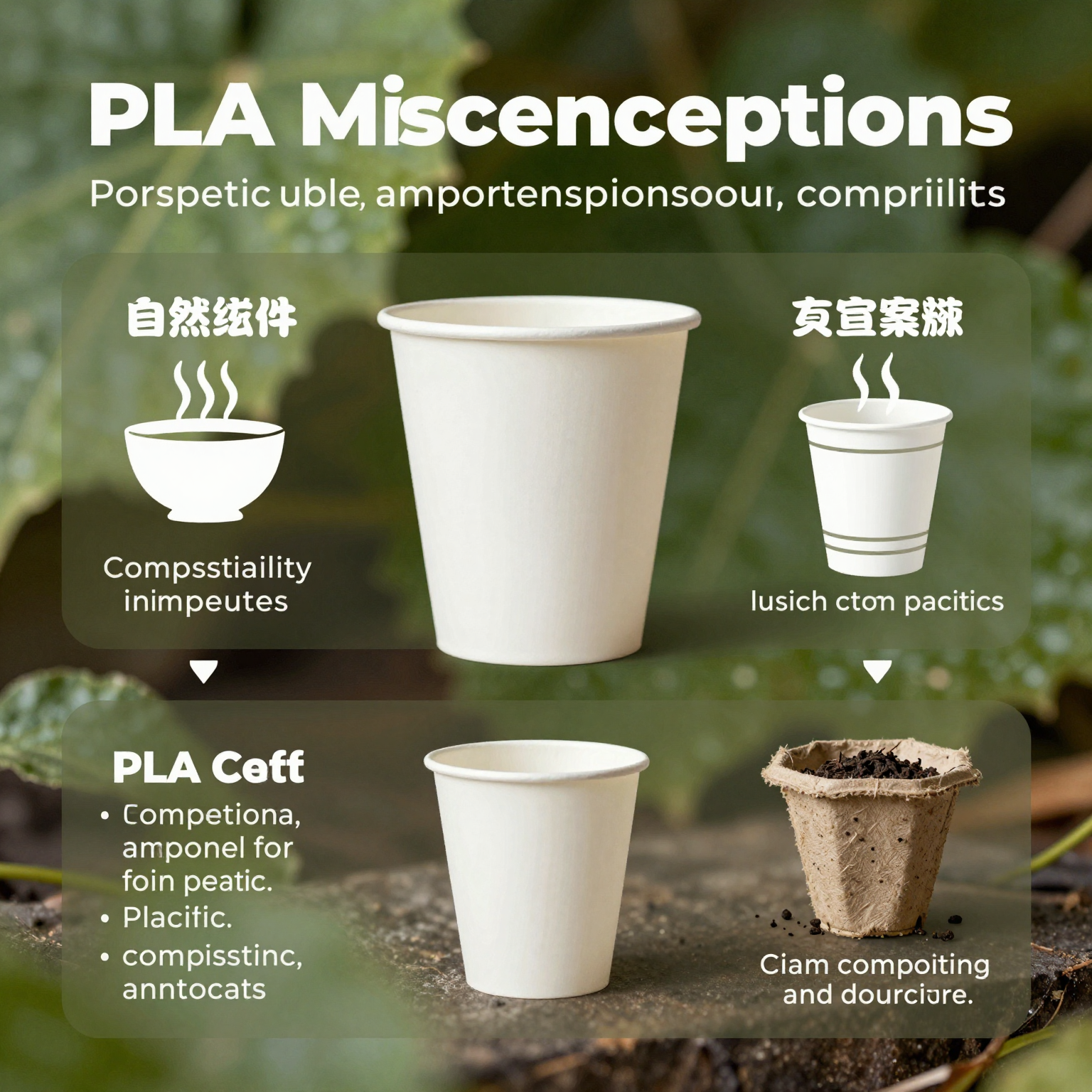 Infographic on PLA Paper Cups Misconceptions