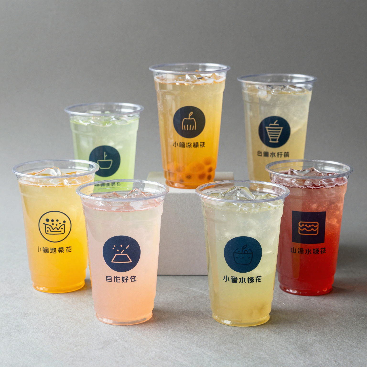Colorful Personalized Clear Plastic Cups