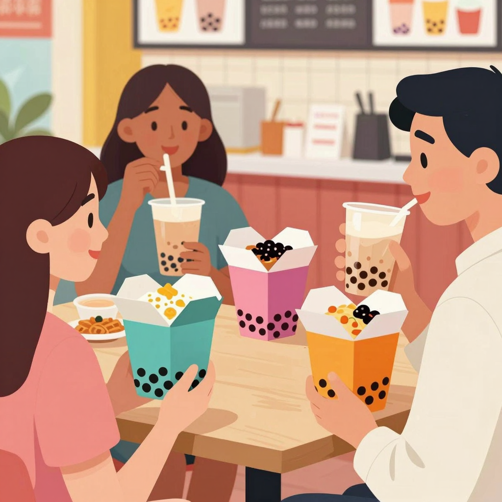 Takeaway Food Boxes in Use