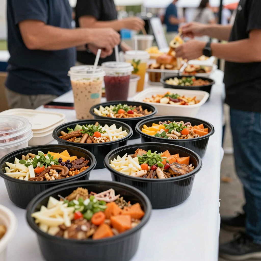 Food Festival with Disposable Bowls