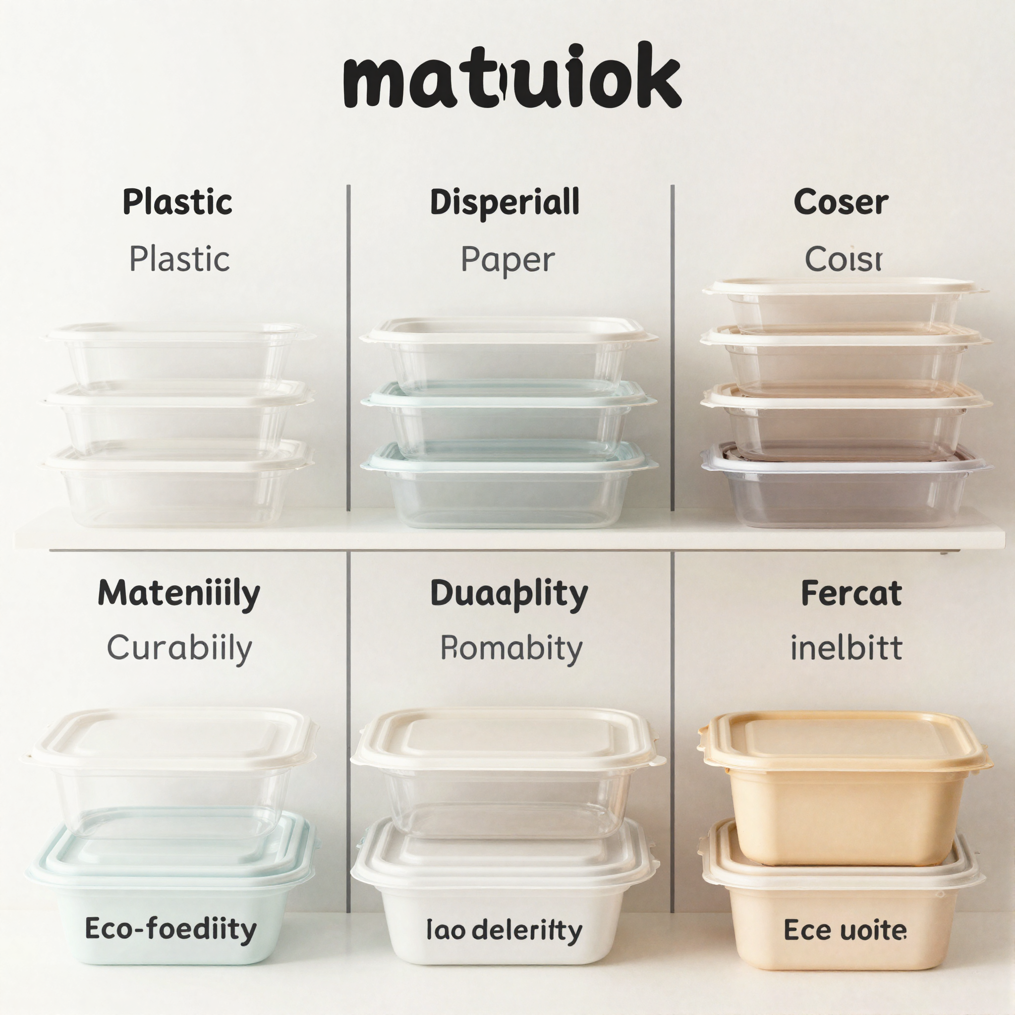 Comparison table of disposable containers